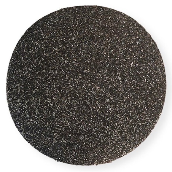 2 Sparkles Home Luminous Black Silver Placemat Charger Glam Rhinestone Halloween - Picture 4 of 5